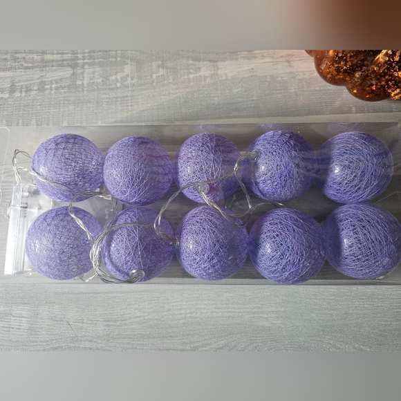 Purple LED String Lights by Household Trends w/ 4 Pk Batteries - Picture 2 of 2